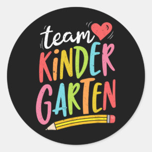 Kindergarten Teacher Student Fun Back To School Gi Classic Round Sticker