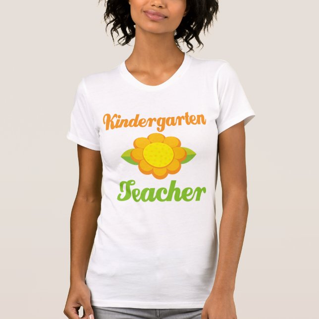 Kindergarten Teacher Sunflower T-Shirt (Front)