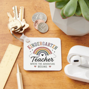 Kindergarten Teacher Where Adventure Begins Gift Keychain