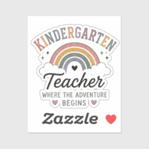 Kindergarten Teacher Where Adventure Begins Gift Sticker