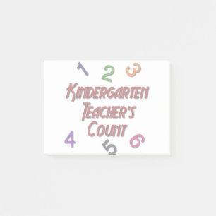 Kindergarten Teachers Count Post-it Notes