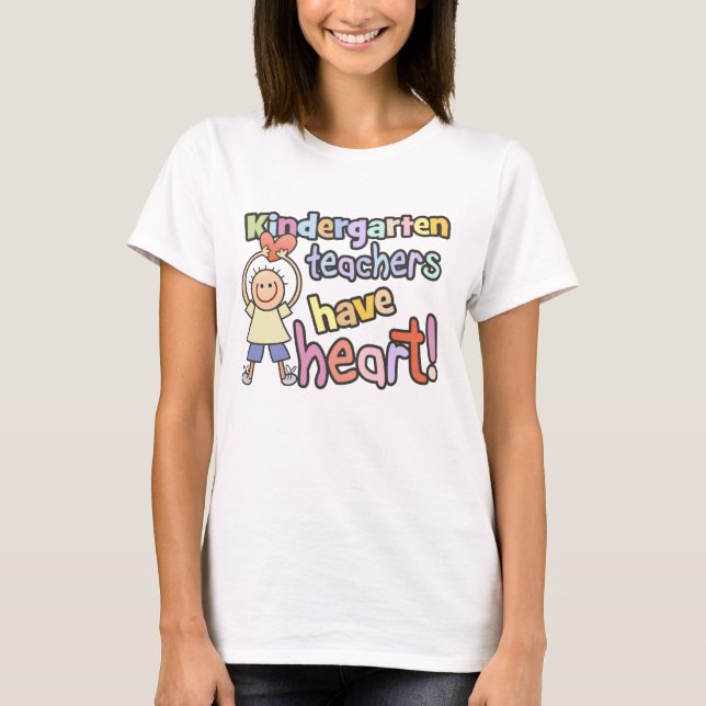 Kindergarten Teachers Have Heart Ringer T-Shirt (Front)