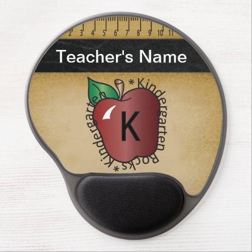 Kindergarten Teachers Vintage Chalkboard Style Gel Mouse Pad