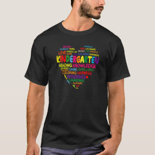Kindergarten Team Heart Back To School Teacher Stu T-Shirt