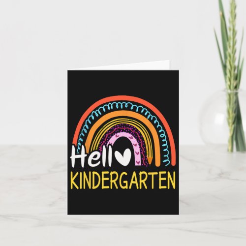 Kindergarten Team Teacher Back To School Rainbow K Card