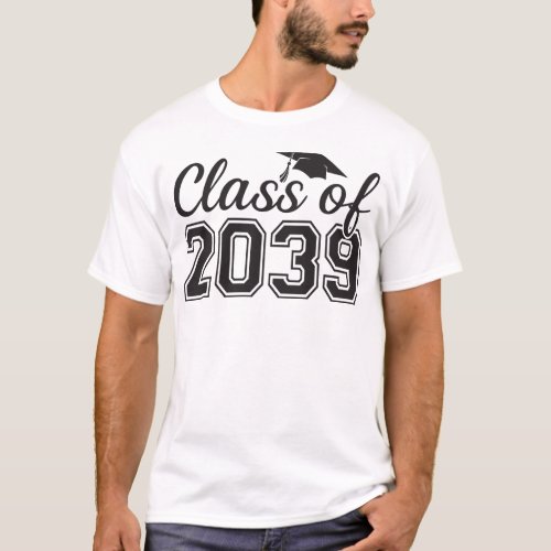 kindergarten to graduation grow with me Class 2039 T-Shirt