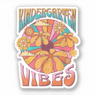 Kindergarten Vibes First Day Back To School Sticker