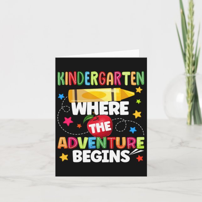 Kindergarten Where The Adventure Begins Back To Sc Card (Front)