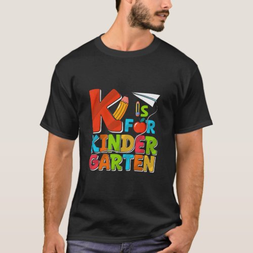 Kindergen Child K Is For Kindergner School Kiga  T_Shirt