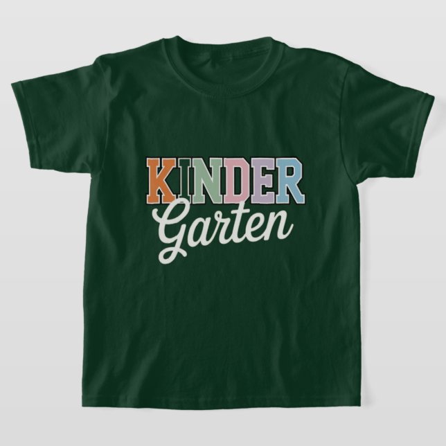 Kindergrten – Colorful Back to School Design T-Shirt (Laydown)