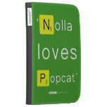 'Nolla 
 loves
 Popcat'  Kindle Cases