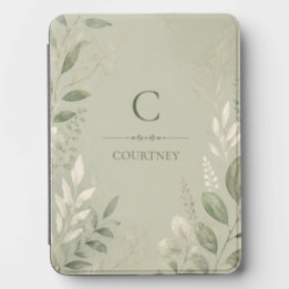 Kindle Cover • Soft Green Botanical Personalized