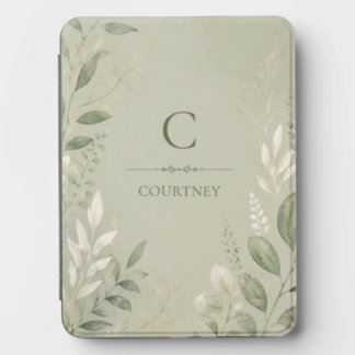 Kindle Cover • Soft Green Botanical Personalized