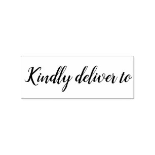 Kindly deliver to calligraphy rubber stamp