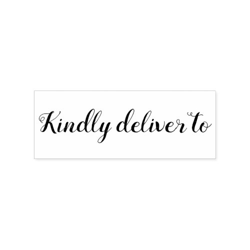 Kindly deliver to calligraphy rubber stamp