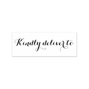 Kindly deliver to calligraphy rubber stamp