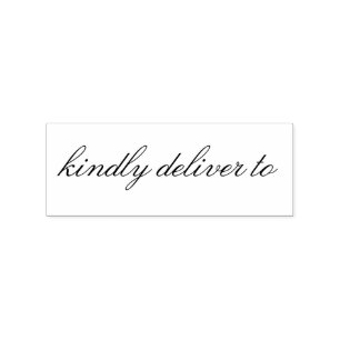 Kindly deliver to calligraphy rubber stamp