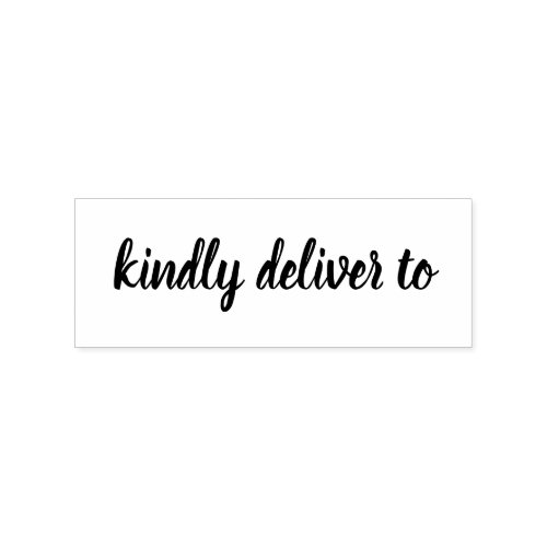 Kindly deliver to calligraphy rubber stamp