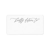 Kindly Deliver To Modern Calligraphy Script