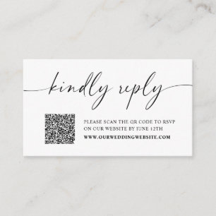 Kindly Reply Minimalist Wedding RSVP Enclosure Car
