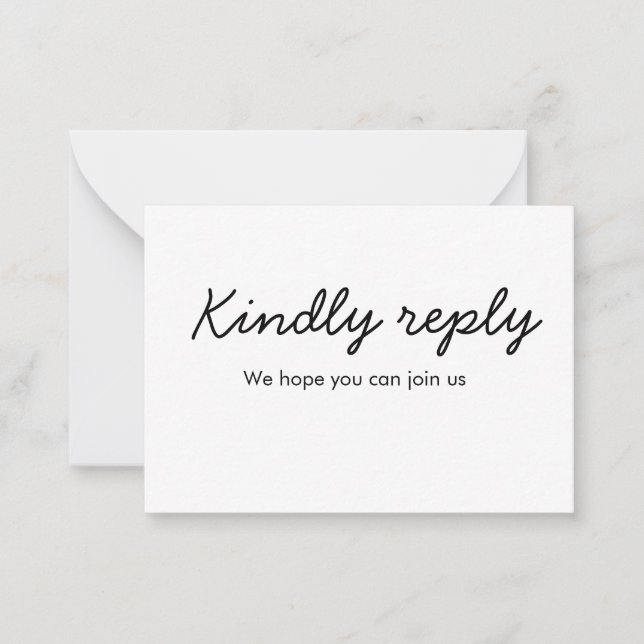 Kindly reply song request add name text minimal ca note card (Front)
