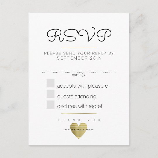 kindly reply wedding rsvp white invitation postcard | Zazzle.com