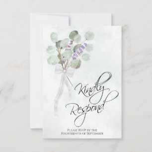 Kindly Respond Eucalyptus & Lavender Boho Wedding RSVP Card