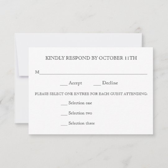 Kindly Respond Wedding Rsvp 3 Menu Choices Reply Zazzle Kindly Respond Wedding Rsvp 3 Menu Choices Reply