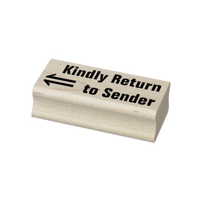"Kindly Return to Sender" & Arrow Rubber Stamp (Stamp)