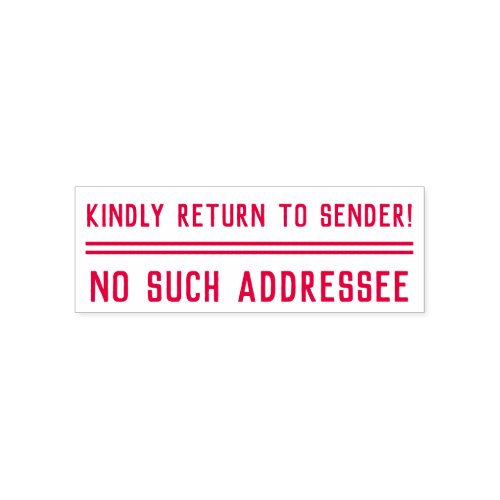 Kindly Return To Sender No Such Addressee Self_inking Stamp