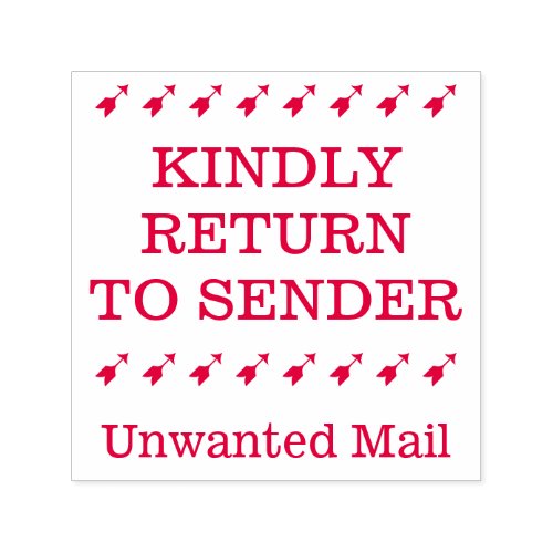 KINDLY RETURN TO SENDER Rubber Stamp