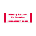 [ Thumbnail: "Kindly Return to Sender" Rubber Stamp ]