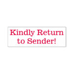 [ Thumbnail: "Kindly Return to Sender!" Rubber Stamp ]
