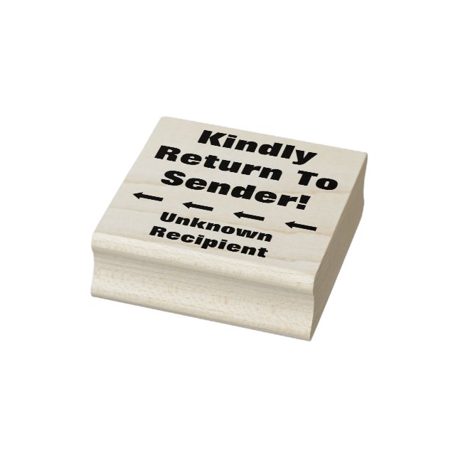 "Kindly Return To Sender!" "Unknown Recipient" Rubber Stamp (Stamp)