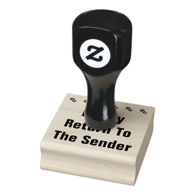 "Kindly Return To The Sender" + Arrow Rubber Stamp (Stamp)