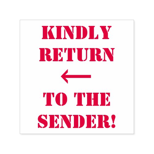 KINDLY RETURN TO THE SENDER  Arrow Self_inking Stamp