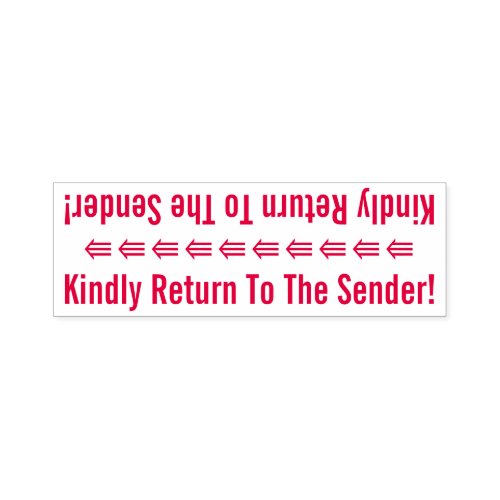 Kindly Return To The Sender Rubber Stamp