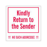 [ Thumbnail: "Kindly Return to The Sender" Rubber Stamp ]