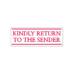 [ Thumbnail: "Kindly Return to The Sender" Rubber Stamp ]