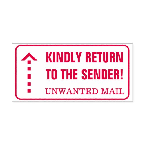 KINDLY RETURN TO THE SENDER Rubber Stamp