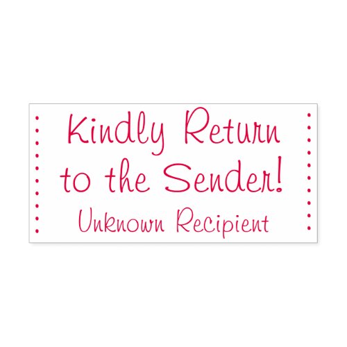 Kindly Return to the Sender Unknown Recipient Self_inking Stamp