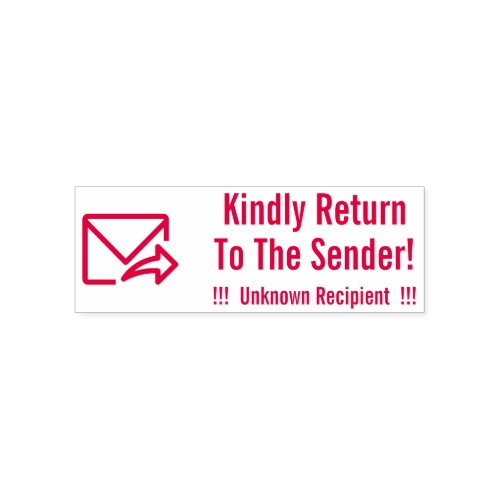 Kindly Return To The Sender Unknown Recipient Self_inking Stamp