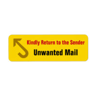 "Kindly Return to the Sender", "Unwanted Mail"
