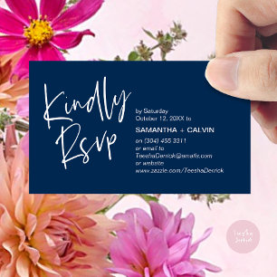 Kindly RSVP Modern Minimalist Wedding Invitation