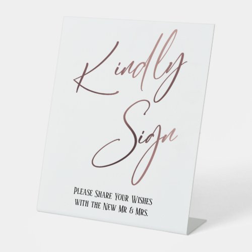 Kindly Sign Rose Gold Handwriting Simple