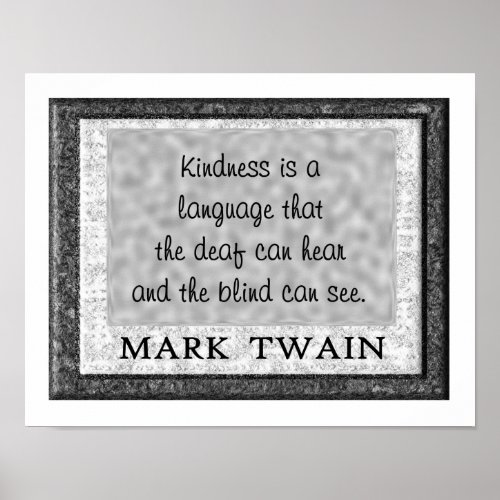 Kindness a language poster