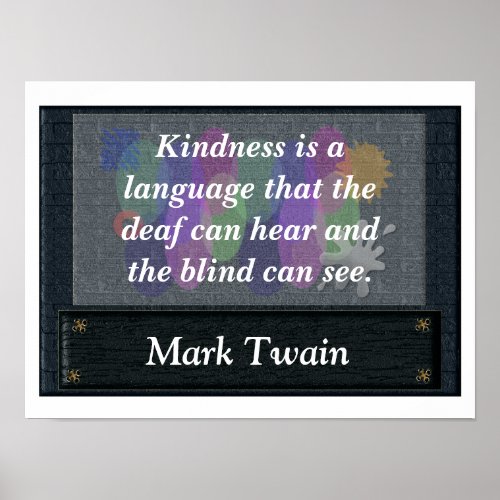 Kindness a language _ poster