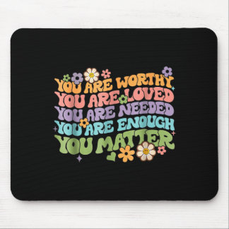 kindness be kind groovy mental health awareness mouse pad