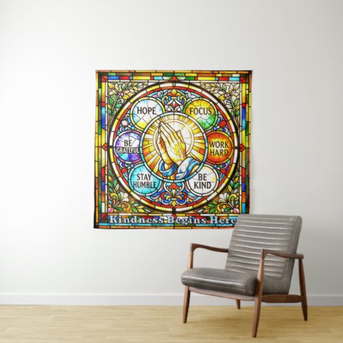 Kindness Begins Here Tapestry