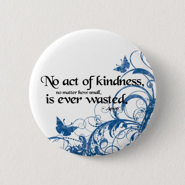 kindness butterfly swirl button (Front)